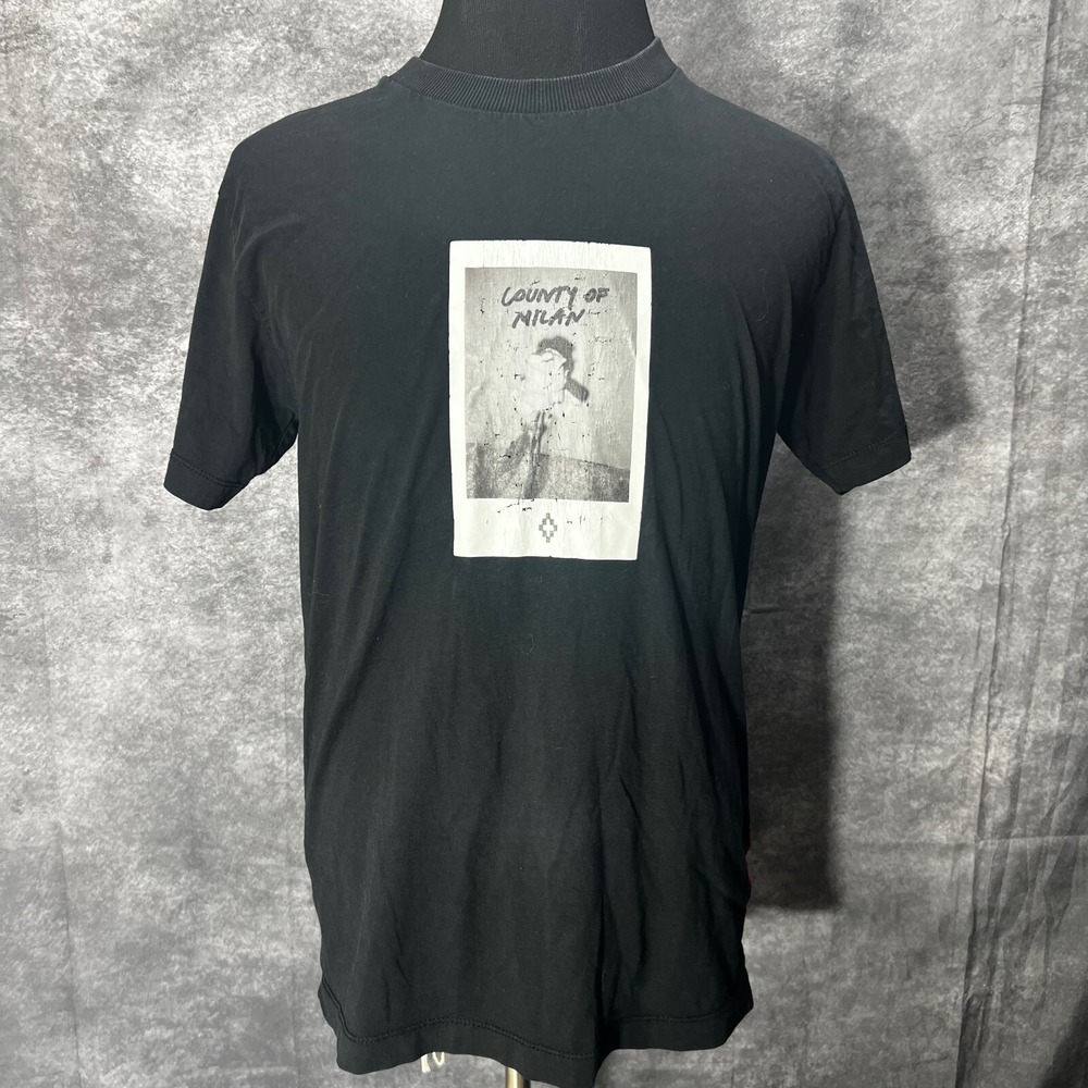 Marcelo Burlon County of Milan Graphic T-Shirt Men S Black Short Sleeve Designer